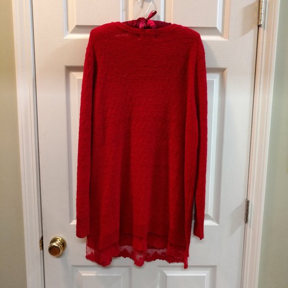 ** HOST PICK ** NWOT - Women's Red Plus Size 3X Tunic Sweater - Picture 4 of 7